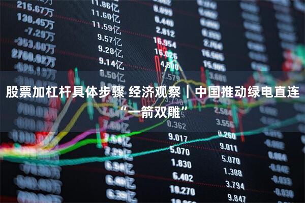 股票加杠杆具体步骤 经济观察｜中国推动绿电直连“一箭双雕”