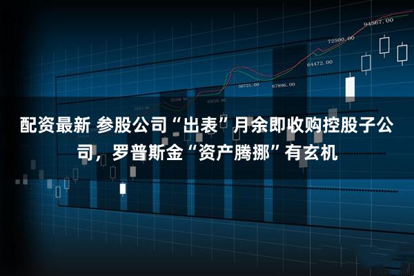 配资最新 参股公司“出表”月余即收购控股子公司，罗普斯金“资产腾挪”有玄机